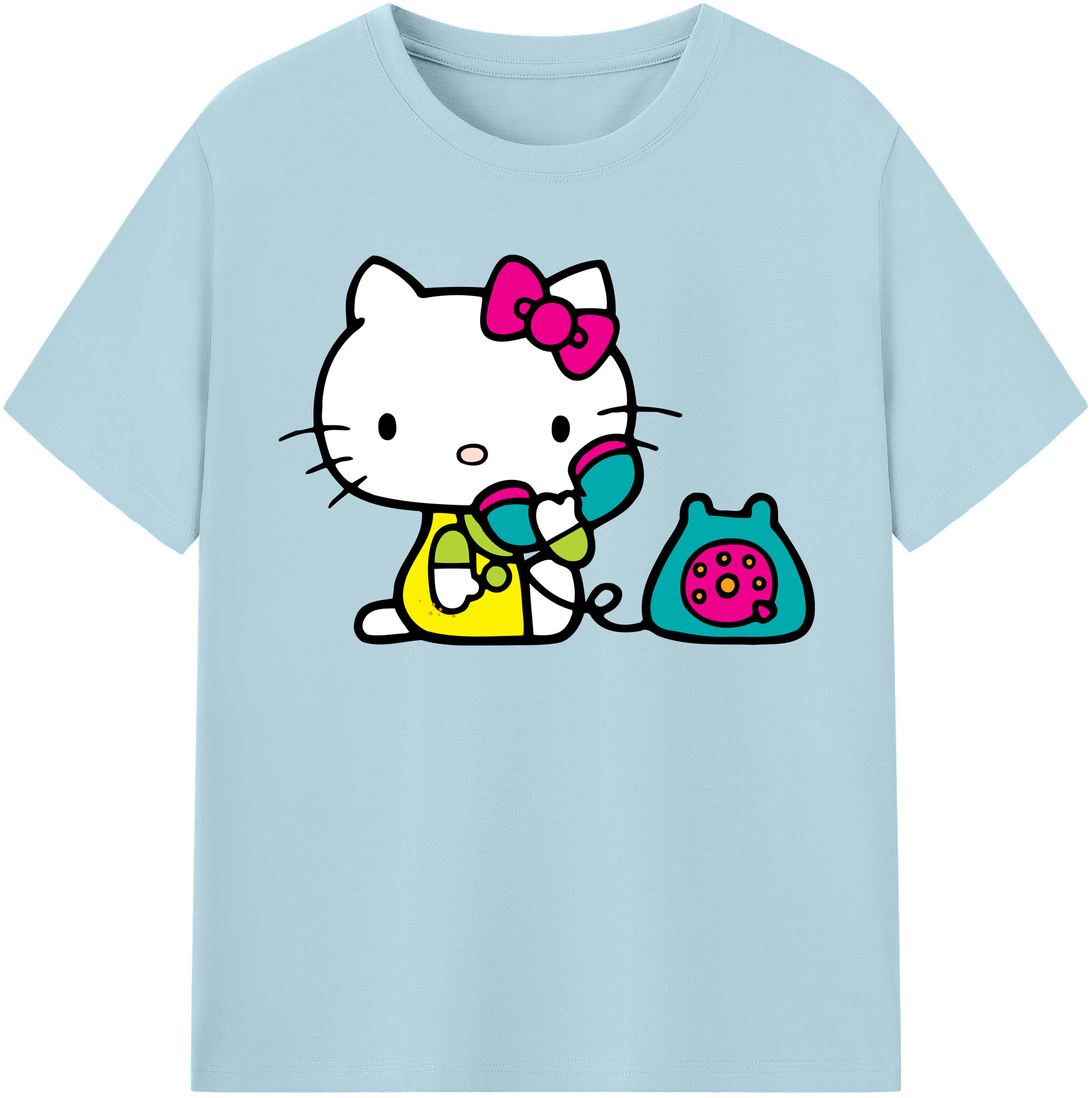 （画像用） Hello Kitty ハローキティ 綿100％半袖Tシャツ（フロントプリント）